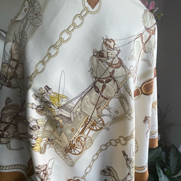 Hermès Attelages A Quatre Silk Scarf. - Picture 16 of 16
